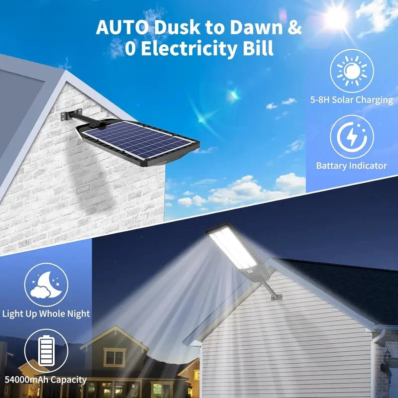 Solar Security Light Outdoor With Motion Sensor Dusk To Dawn