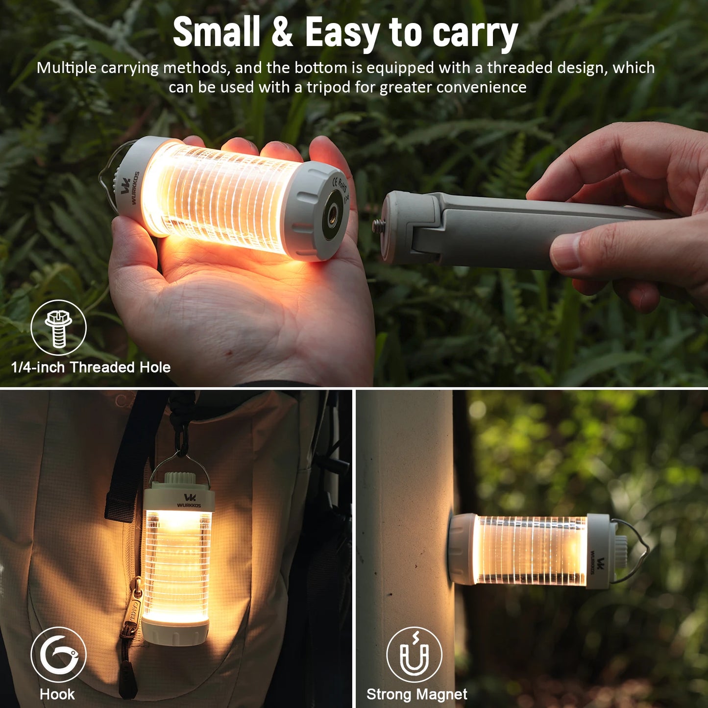 Wurkkos Cl01 550lm Waterproof Rechargeable Led Camping Lantern