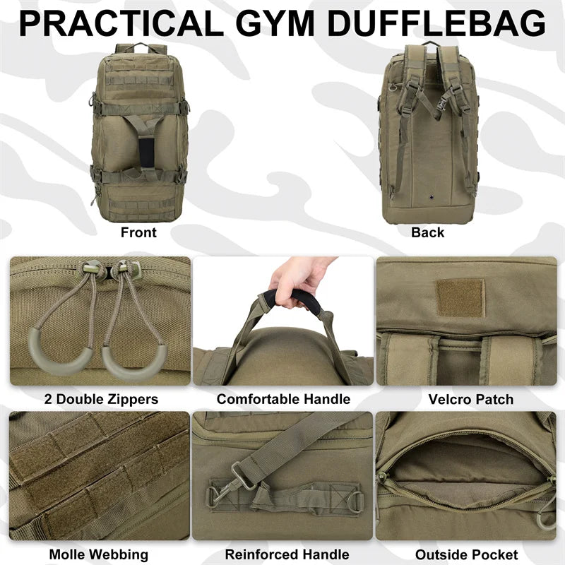 LQARMY Molle Tactical Backpack For Outdoor Hiking Travel
