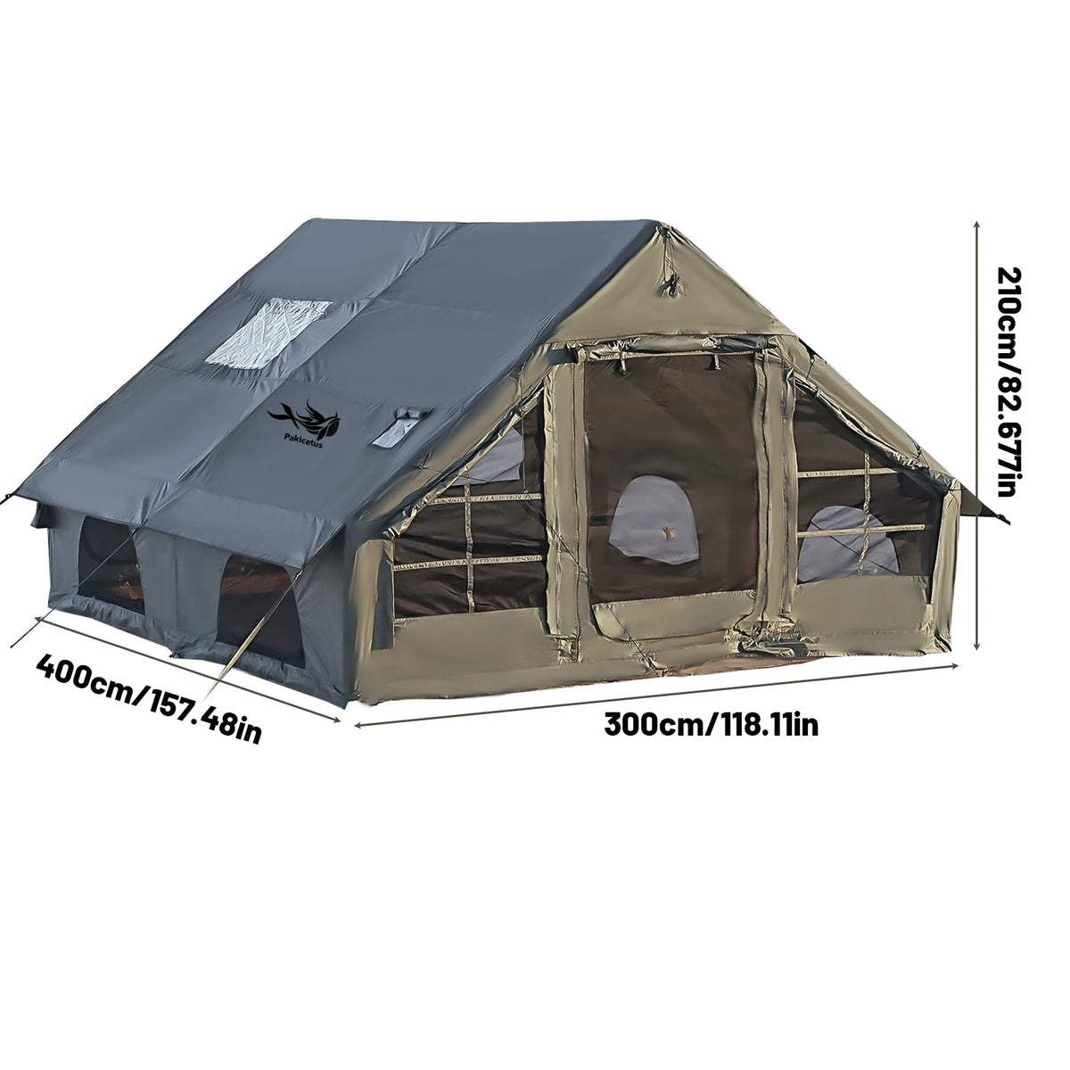 Pakicetus Quick Setup Inflatable Camping Tent With Waterproof Shelter