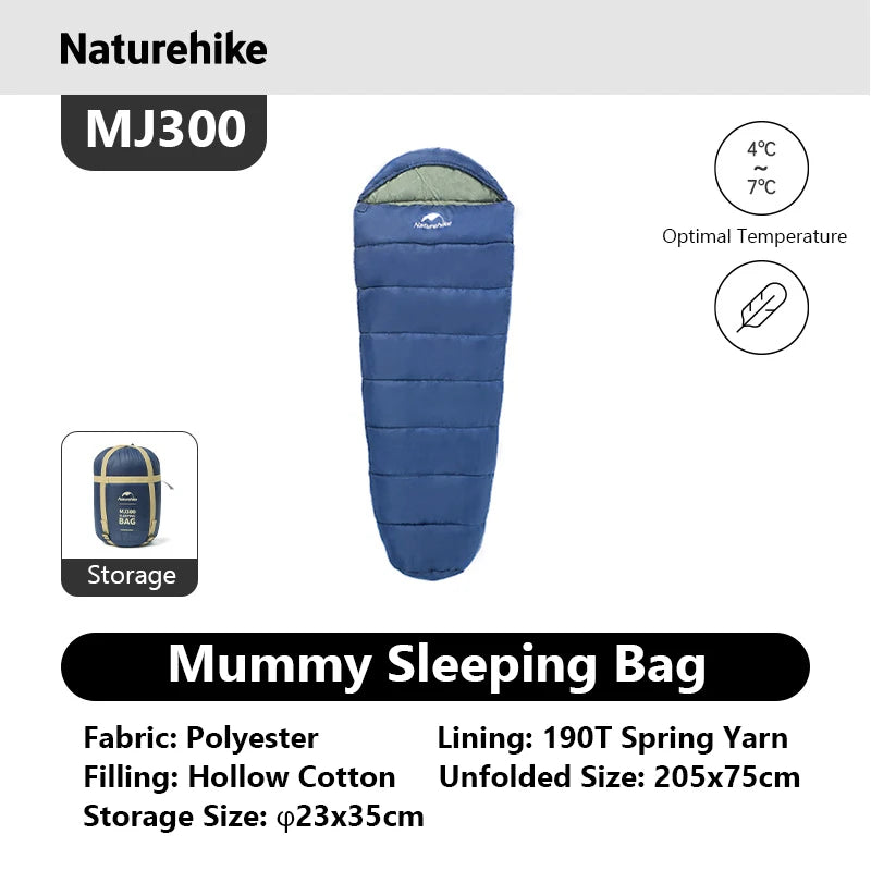 Naturehike Ultra Winter Mummy Sleeping Bag MJ300 MJ600 for Adults