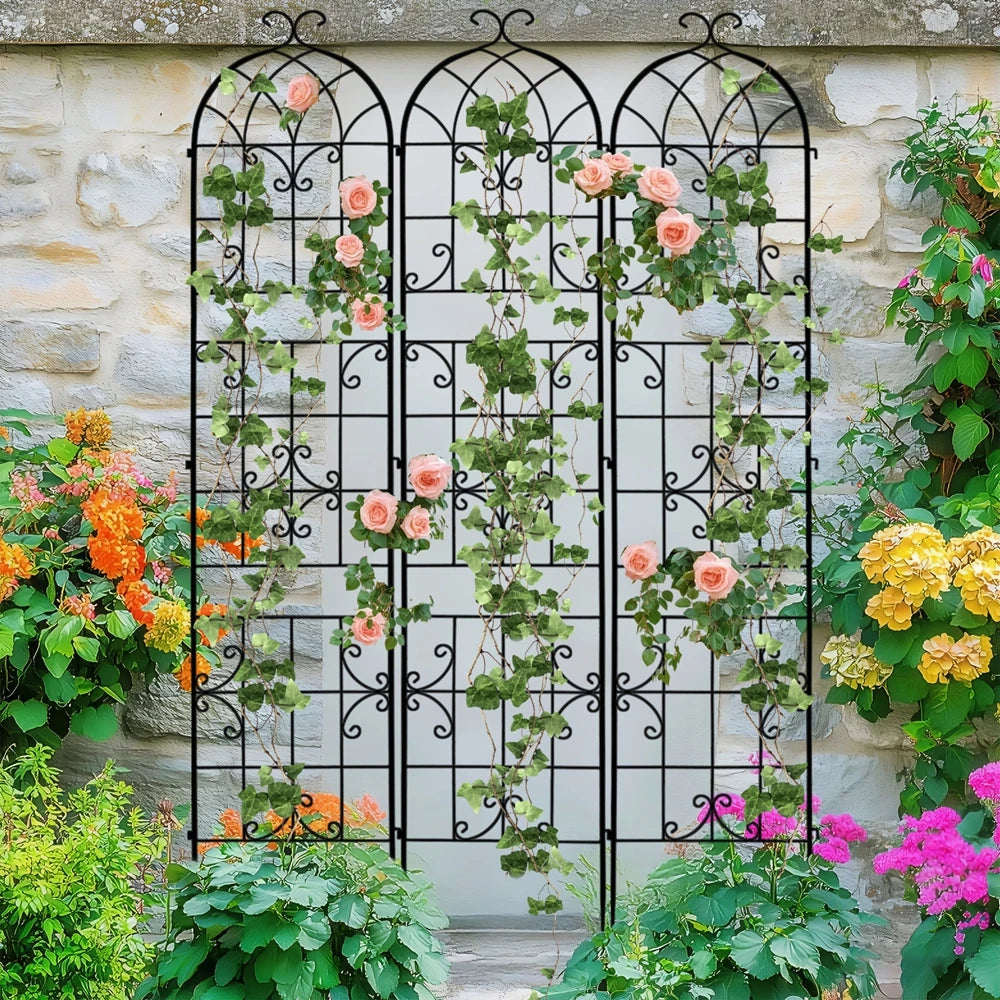 Tall Rustproof Metal Garden Trellis For Climbing Plants