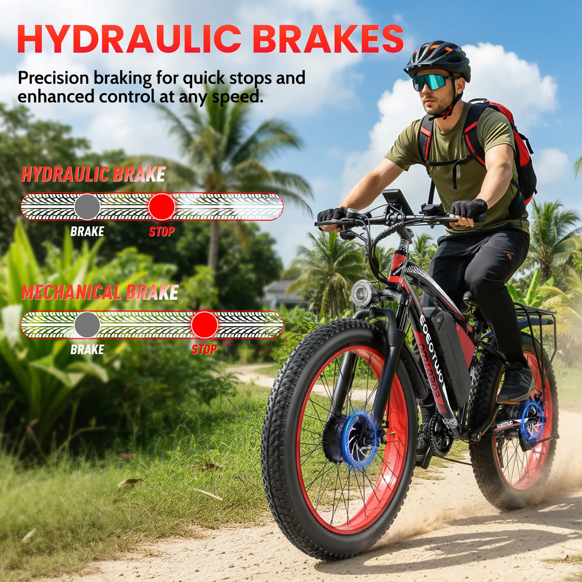 3000W Electric Bike 48V 23Ah Battery 26" 4.0 Fat Tire Ebike 40MPH High Speed Mountain Bicycle Off-Road Snow Bike for Adults