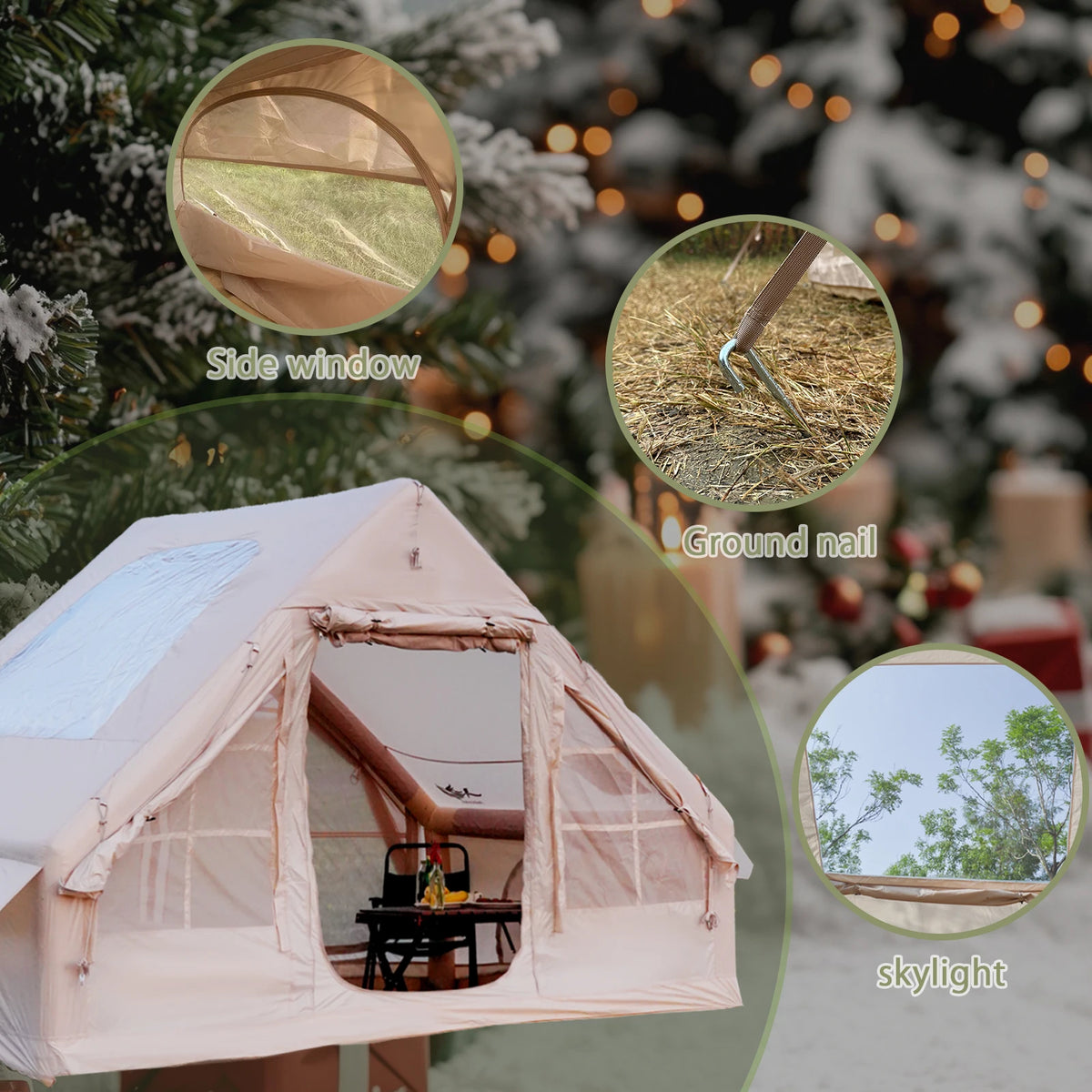 Pakicetus Quick Setup Inflatable Camping Tent With Waterproof Shelter