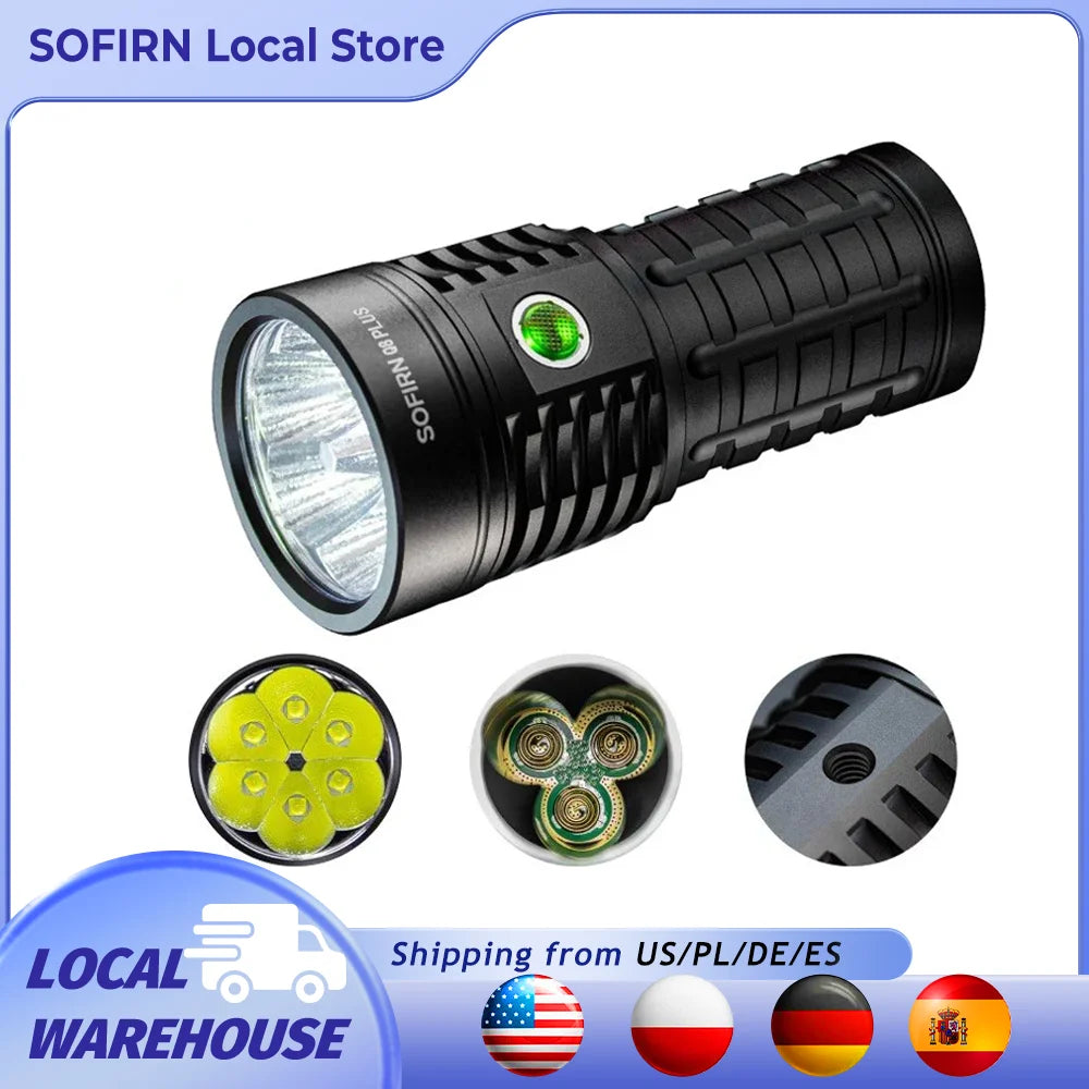 Sofirn Q8 Plus Led Flashlight 16000 Lumens Usb Rechargeable