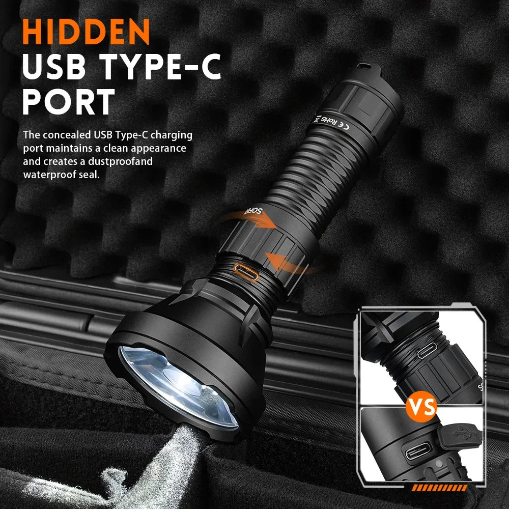 Sofirn SF26 Tactical Flashlight 2000 Lumens Type C Rechargeable