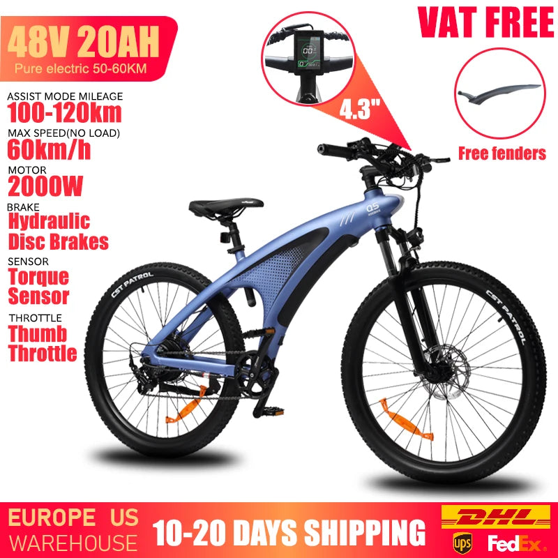 Huanqi Q5 1000W Adult Electric Bike Aluminum Frame