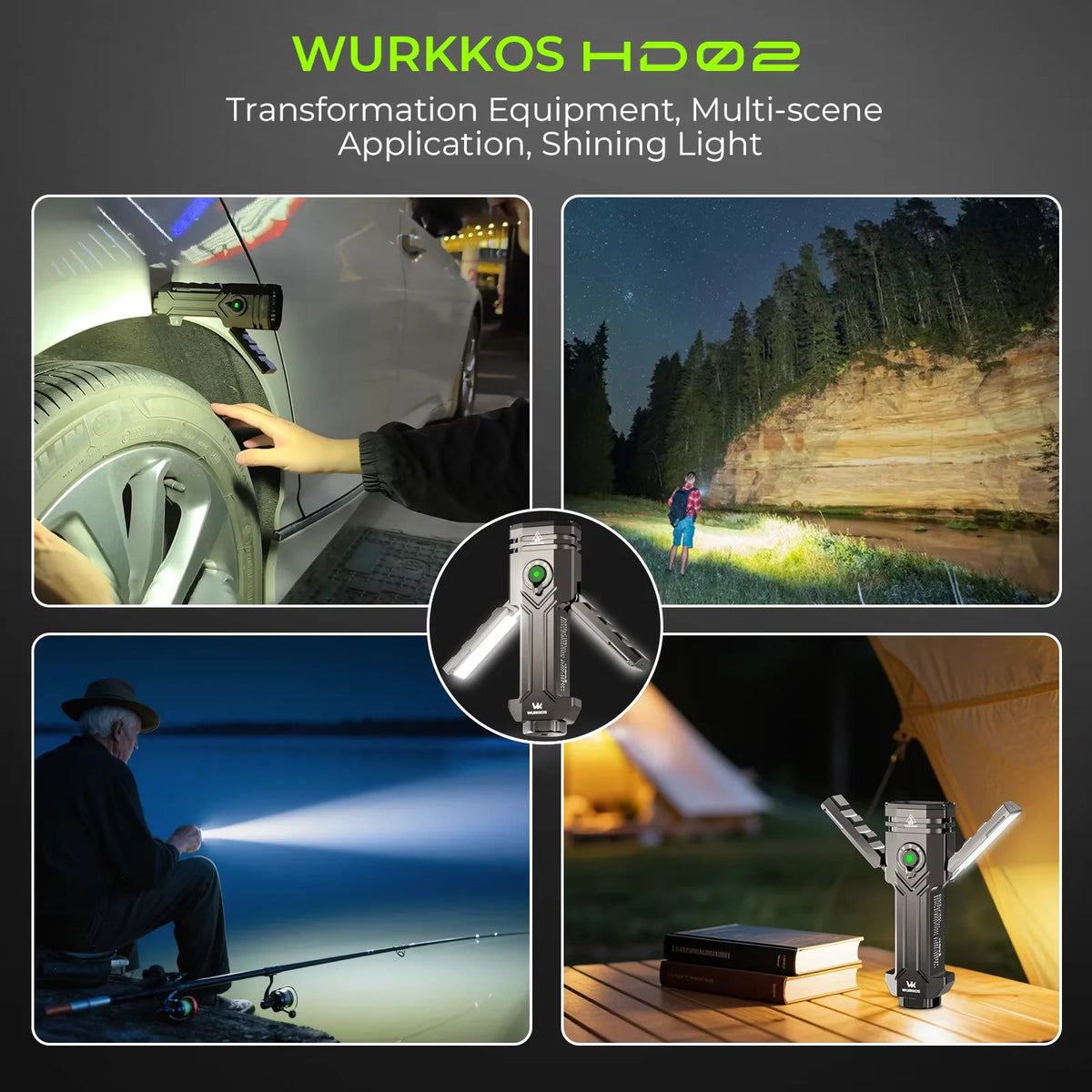 Wurkkos HD02 LED Camping Lamp Portable Outdoor Flashlight