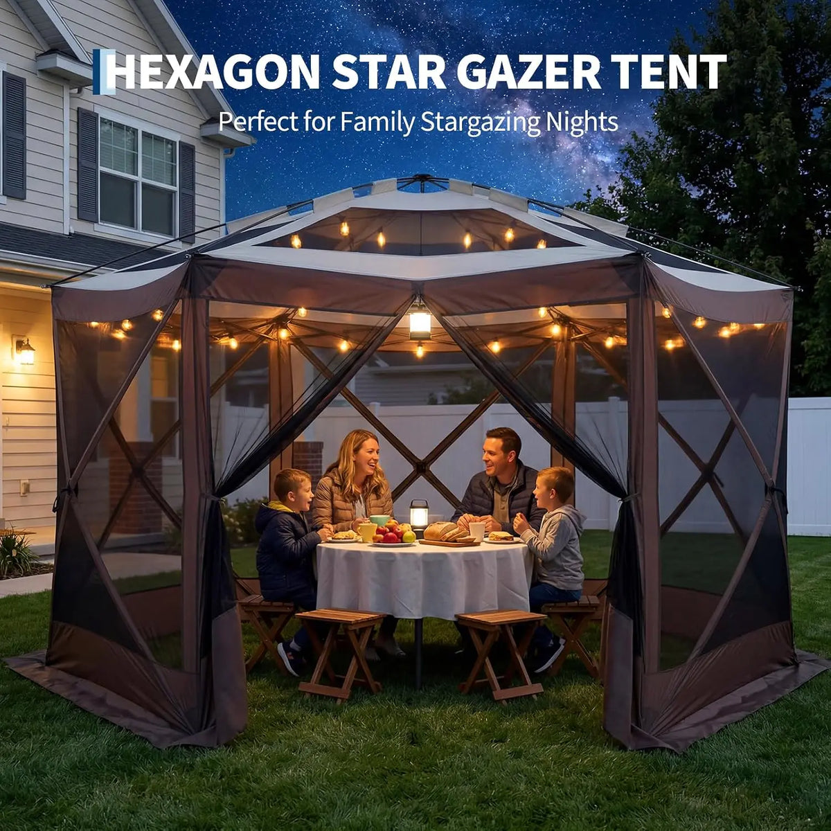 Tacleekii Pop Up Gazebo With Mosquito Netting And Wind Screens