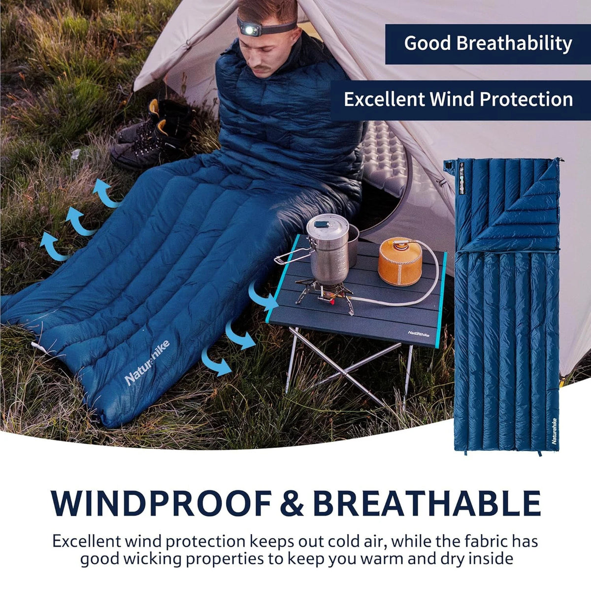Naturehike Ultralight Duck Down Sleeping Bag For Backpacking and Camping
