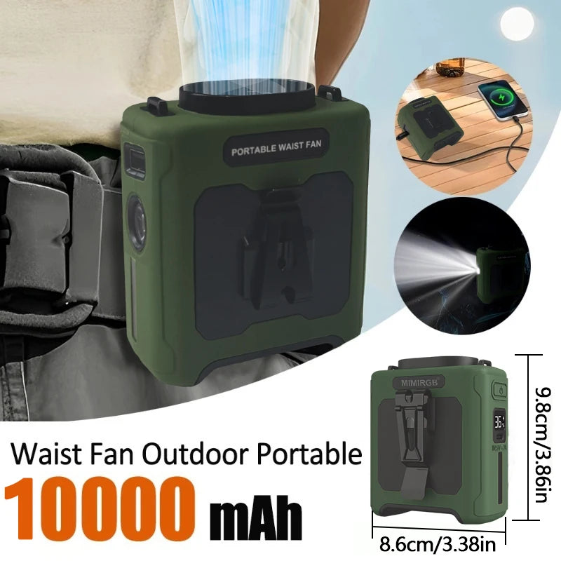Portable Rechargeable Neck And Waist Clip Cooling Fan