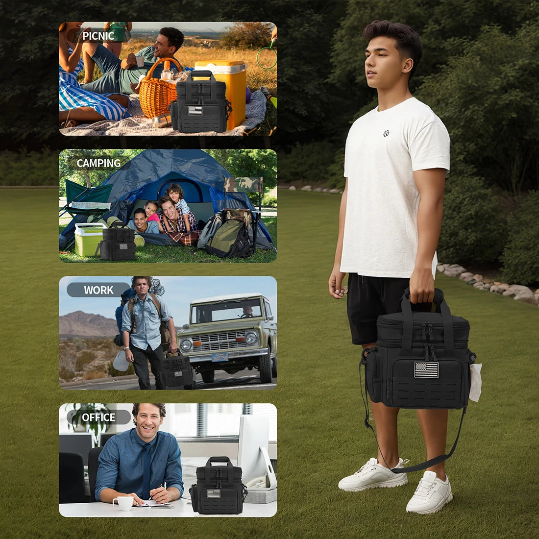 Refire Gear Tactical Insulated Lunch Bag Leakproof Expandable Cooler