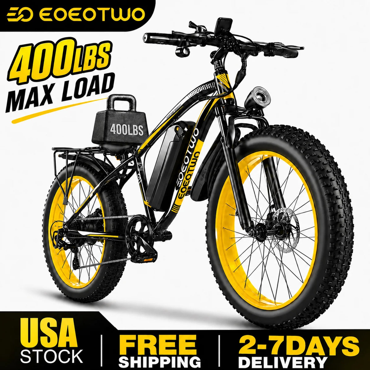EOEOTWO Heavy Duty Electric Bicycle With Front Suspension