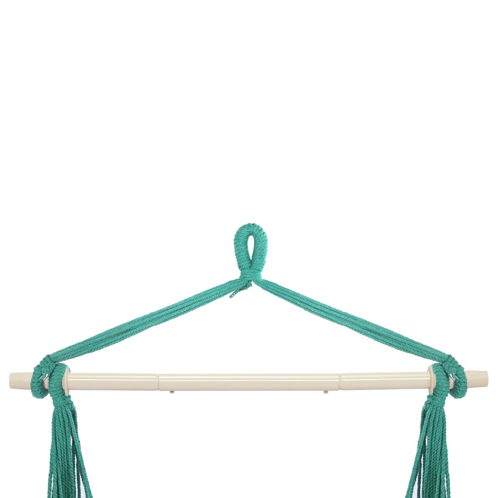 Outdoor Hanging Rope Chair With Soft Pillows For Garden
