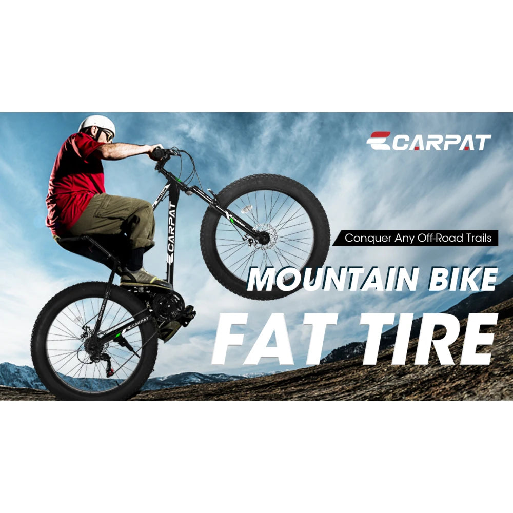 Fat Tire Mountain Bike 21 Speed Dual Disc Brake System