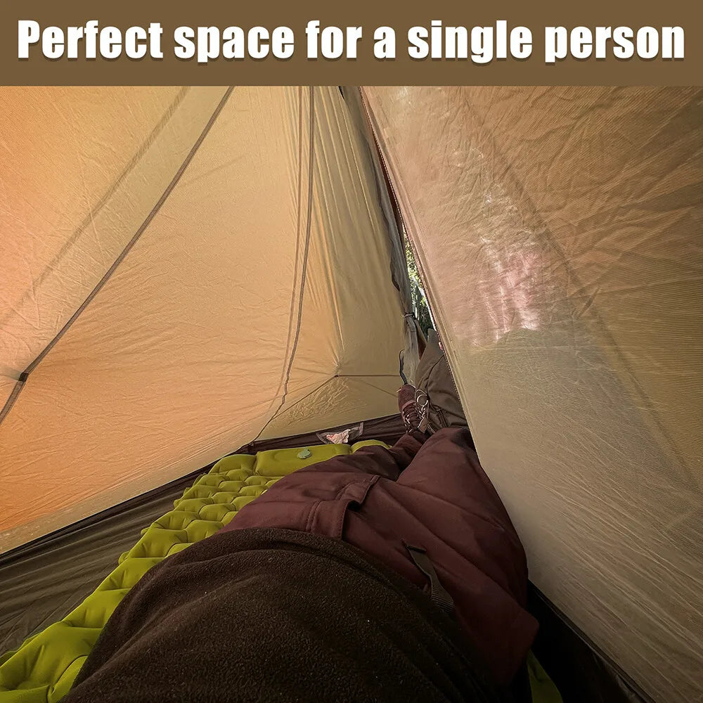 Night Cat 1 Person Tent Ultralight: Lightweight One Man Tent For Hiker Camper Backpacking Exploring Desert Forest Island