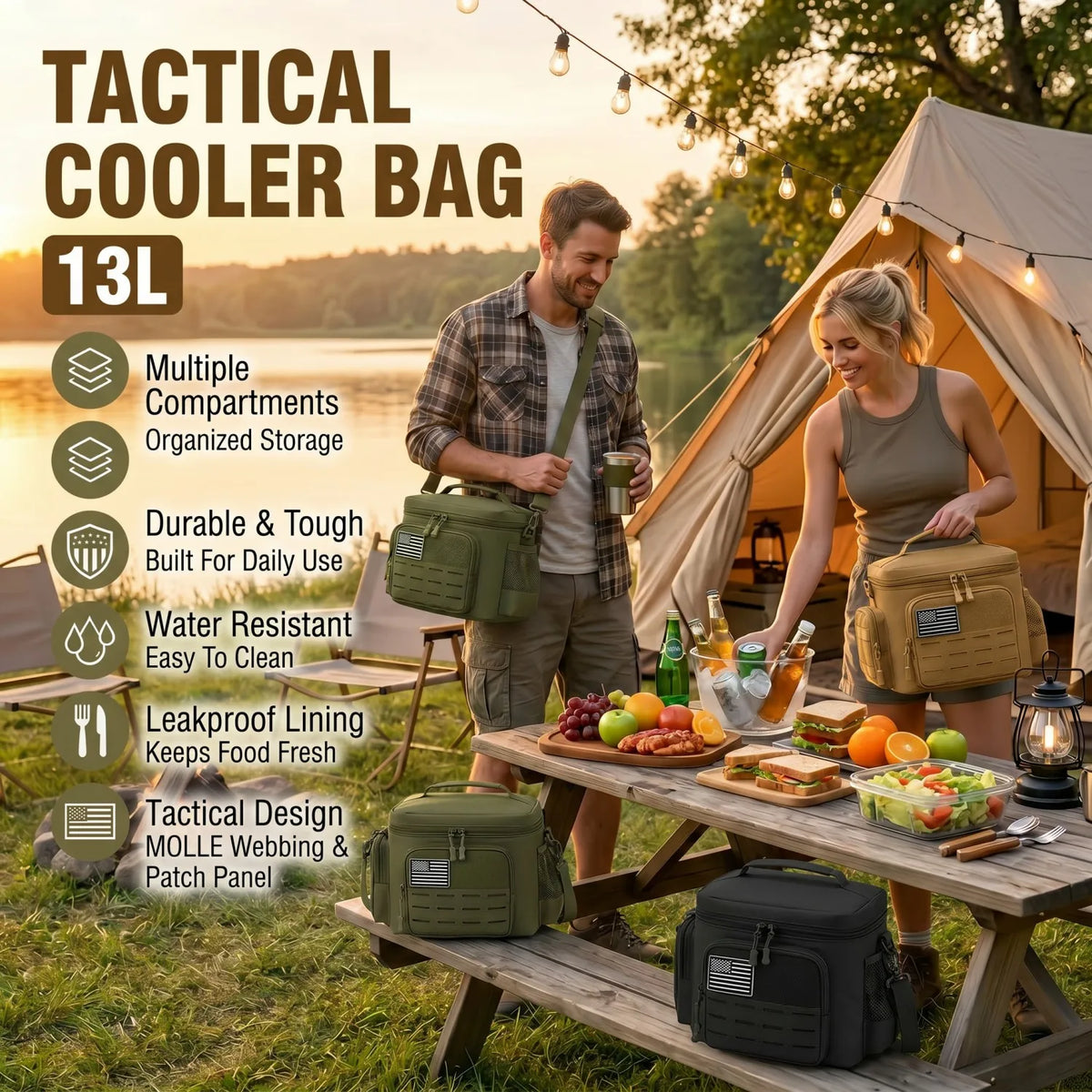 ReFire Gear Insulated Thermal Lunch Bag Leakproof Tactical Food Carrier