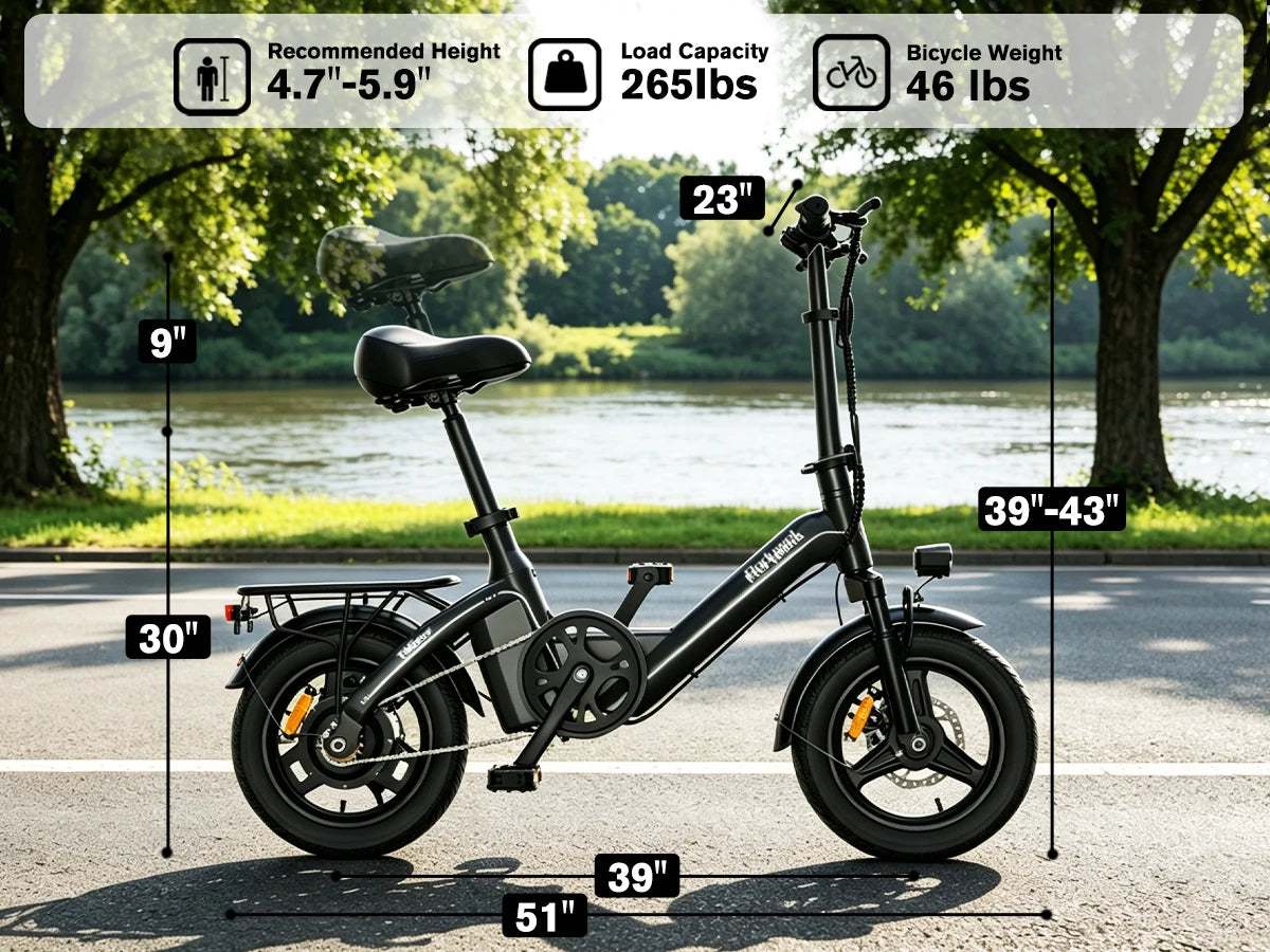 Bodywel Folding Electric Commuter Bike With Dual Disc Brakes