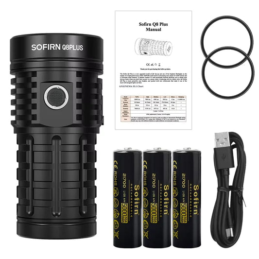 Sofirn Q8 Plus Led Flashlight 16000 Lumens Usb Rechargeable