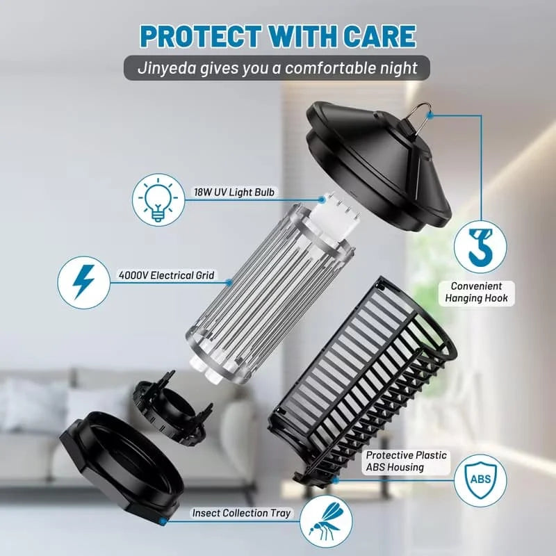 Waterproof Electronic Bug Zapper Lantern For Indoor And Outdoor Use