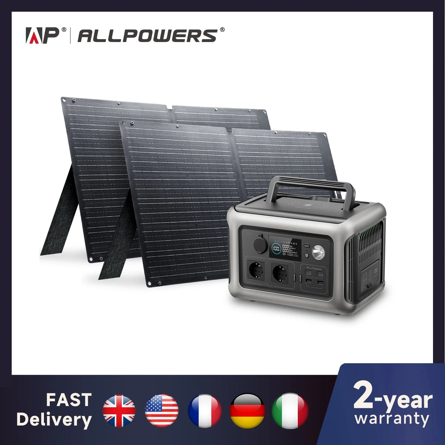 ALLPOWERS Portable Solar Power Station 299Wh LiFePO4 Battery