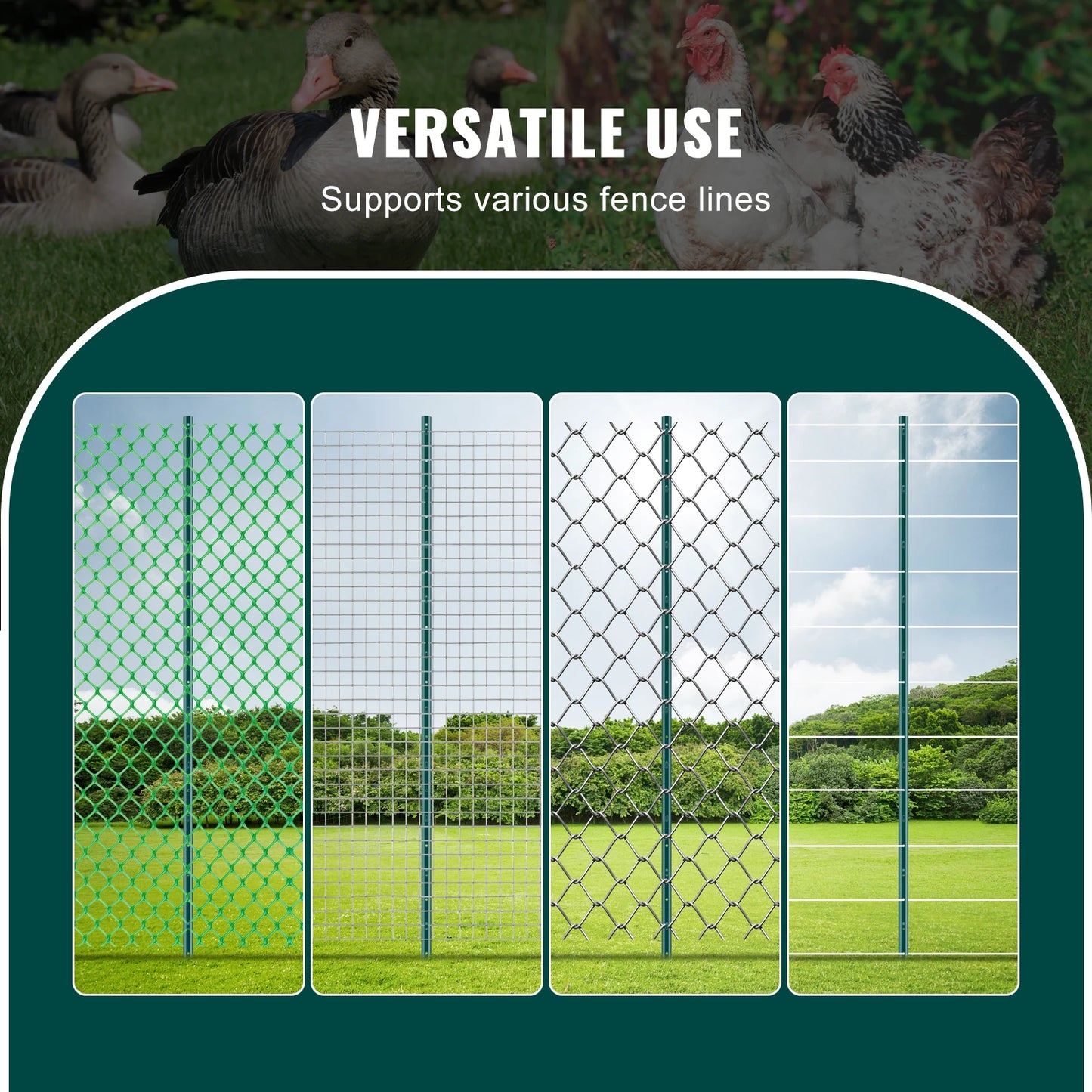 SucceBuy Heavy Duty T Post Steel Fence Stakes For Outdoor Use