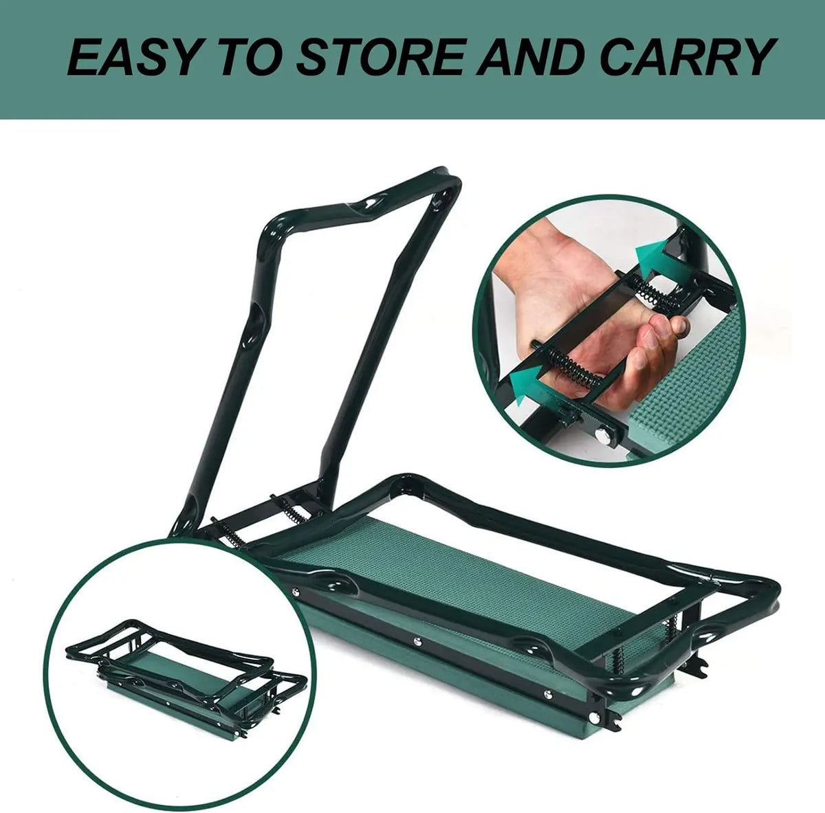 Portable Folding Garden Kneeler And Seat With Soft Support Pad