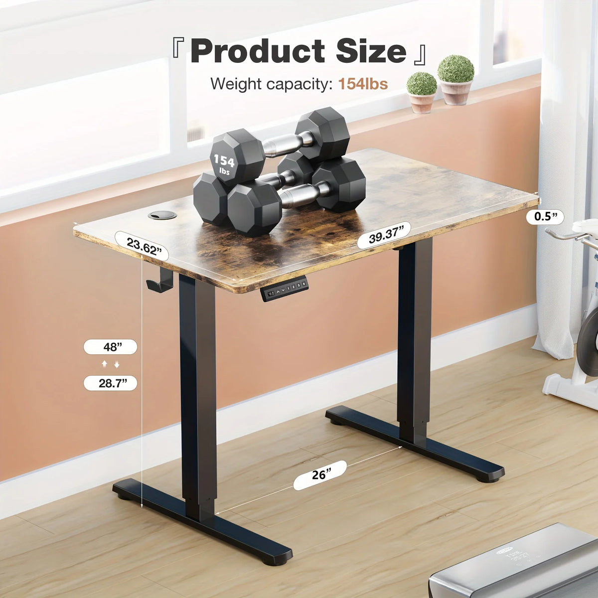JHK Electric Height Adjustable Standing Desk Ergonomic Office Workstation