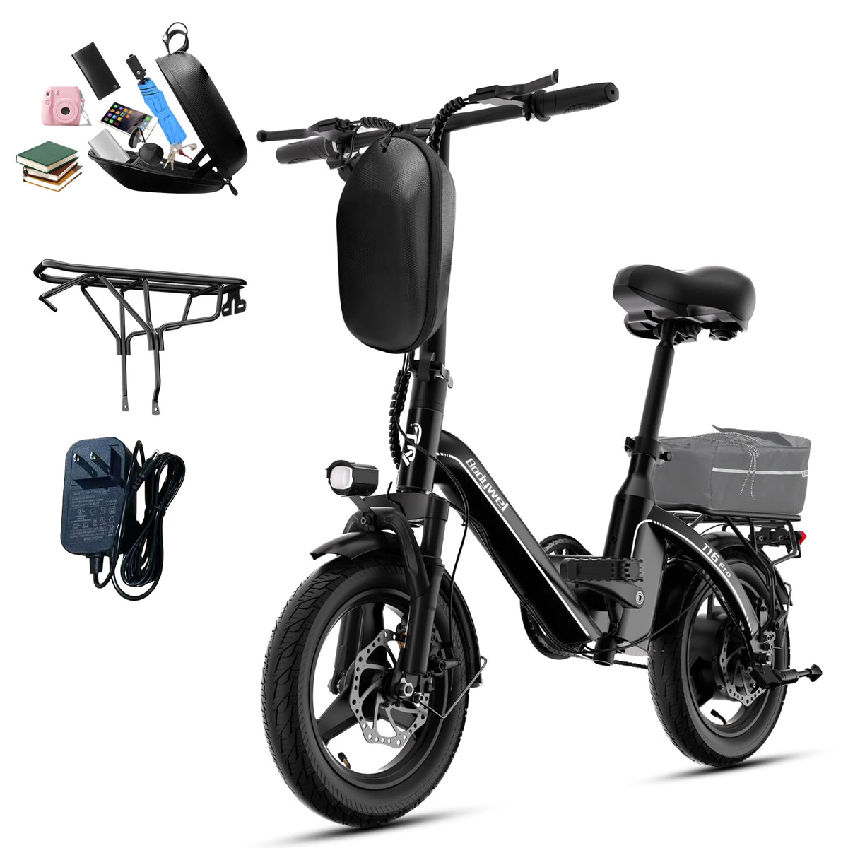 Bodywel Folding Electric Commuter Bike With Dual Disc Brakes