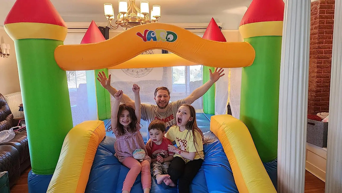 Inflatable Bounce House With Slide For Outdoor Backyard Use