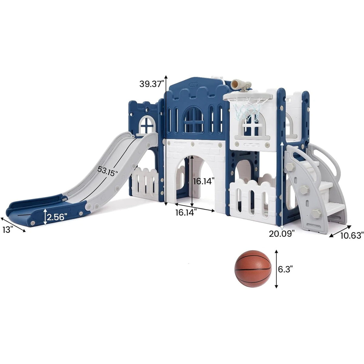 HiMISS Toddler 8 In 1 Indoor Slide Playground With Climber