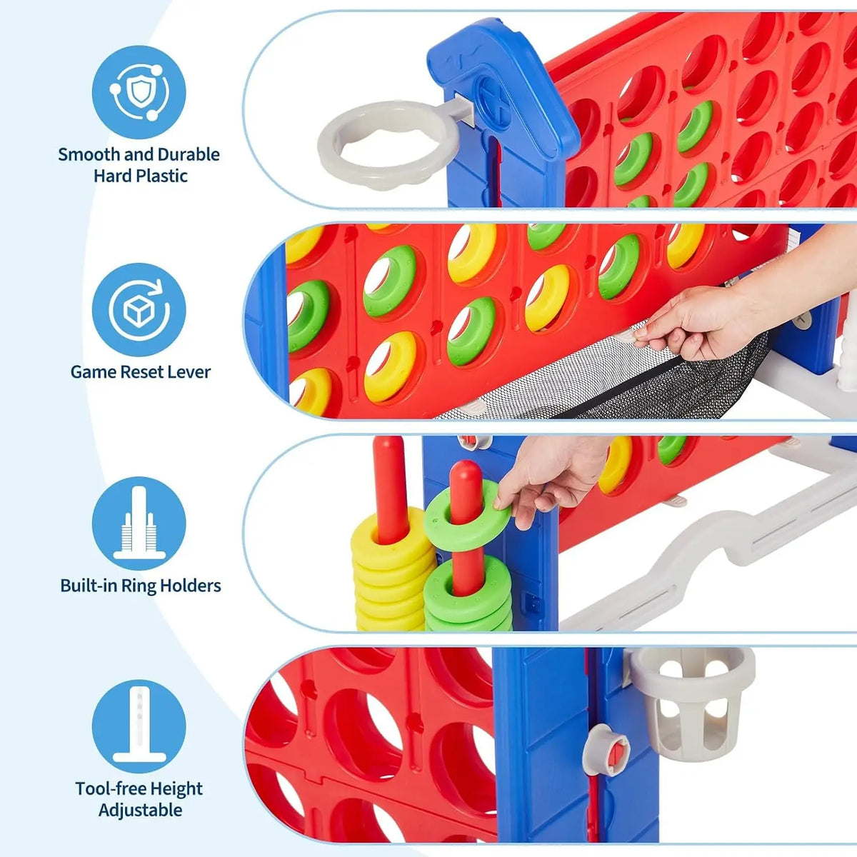 TWISTER.CK Giant Four In A Row Indoor Outdoor Family Game