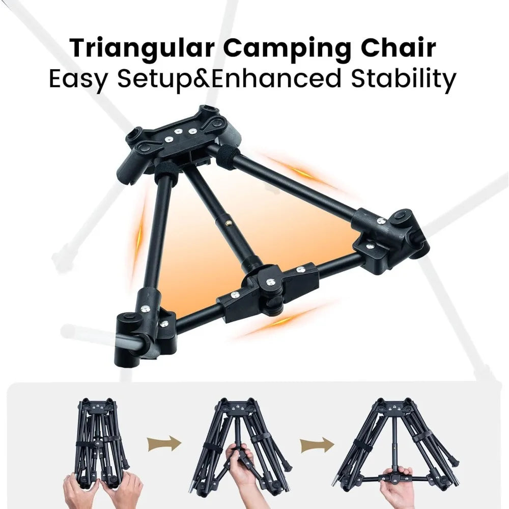 XIUWO Ultralight Foldable Wood Camping Chair For Hiking