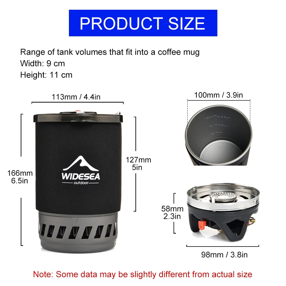 Widesea Camping Cooking System With Heat Exchanger Aluminum Alloy