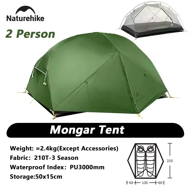 Naturehike Mongar Two Person Ultralight Waterproof Camping Tent